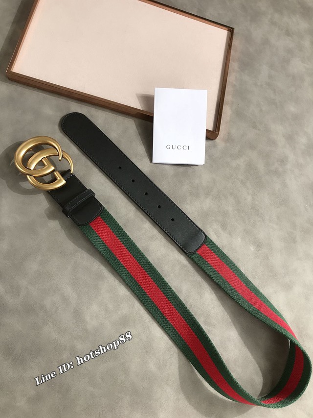 Gucci經典男士皮帶 409416 古奇拼接腰帶  jjp2264